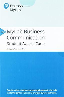MyLab Business Communication Students Access Code Include Pearson Etext