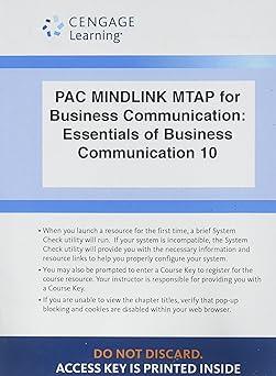 pac mindlink mtap for business communication essentials of business communication 10 10th edition mary ellen