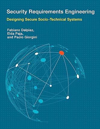 security requirements engineering designing secure socio technical systems 1st edition fabiano dalpiaz, elda