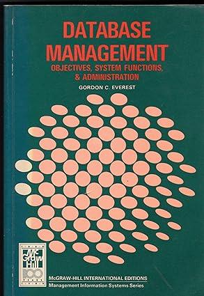 database management objectives system functions and administration international edition everest gordon