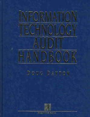 information technology audit handbook 1st edition doug dayton 0136143148, 978-0136143147