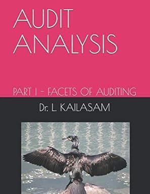 audit analysis part 1 facts of auditing 1st edition dr. l. kailasam 1670149455, 978-1670149459