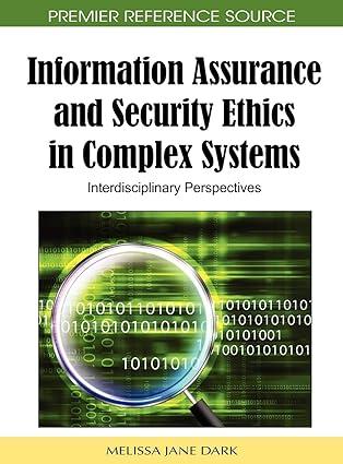 information assurance and security ethics in complex systems interdisciplinary perspectives 1st edition