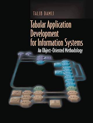 tabular application development for information systems an object oriented methodology 1st edition talib