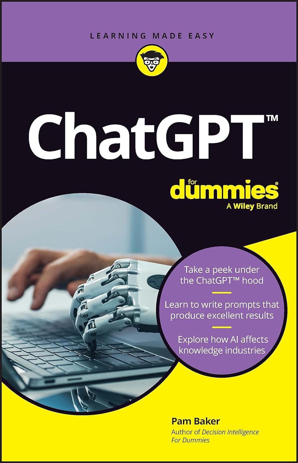 chatgpt for dummies 1st edition pam baker 1394204639, 978-1394204632