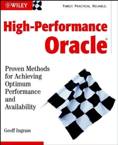high performance oracle proven methods for achieving optimum performance and availability 1st edition geoff