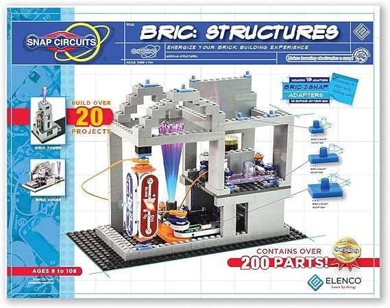 snap circuits bric structures brick and electronics exploration kit  snap circuits b07cndg65b