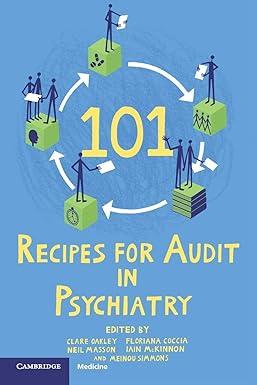 101 recipes for audit in psychiatry 1st edition clare oakley, floriana coccia, neil masson, iain mckinnon,