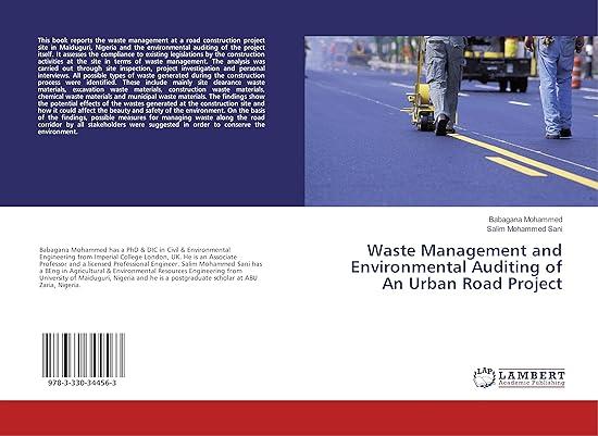 waste management and environmental auditing of an urban road project 1st edition babagana mohammed, salim
