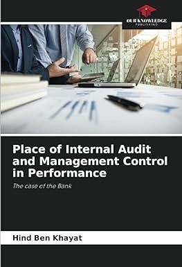 place of internal audit and management control in performance the case of the bank 1st edition hind ben