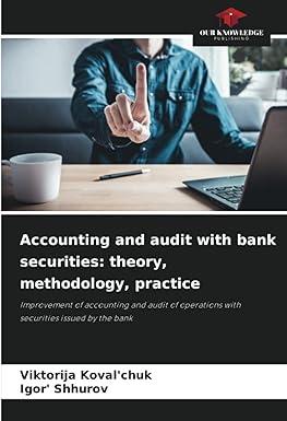 accounting and audit with bank securities theory methodology practice improvement of accounting and audit of