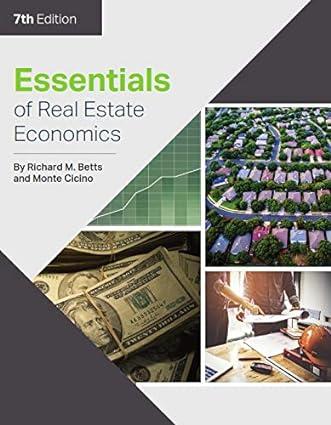essentials of real estate economics 7th edition richard betts monte cicino 1629801976, 978-1629801971