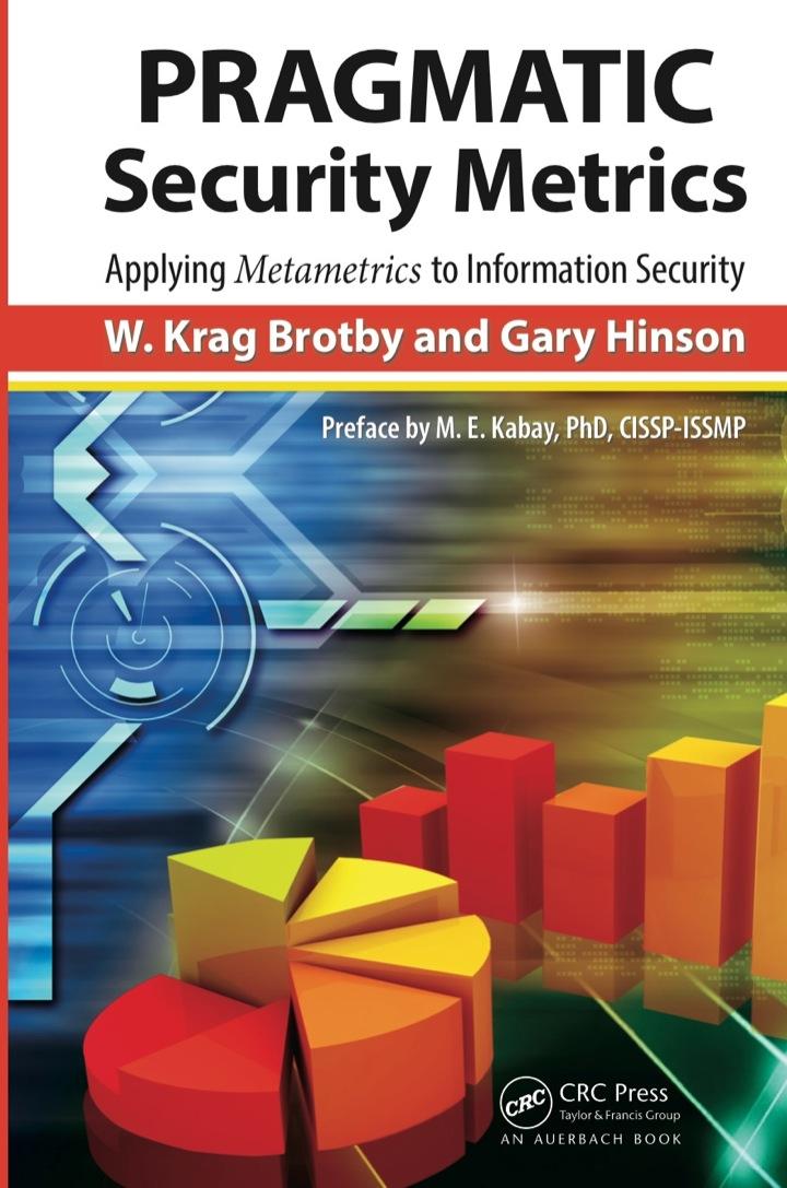 pragmatic security metrics applying metametrics to information security 1st edition w. krag brotby, gary