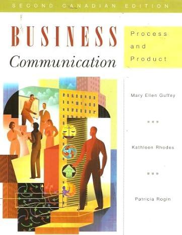 business communication process and product 2nd edition patricia rogin mary ellen guffey, kathleen rhodes