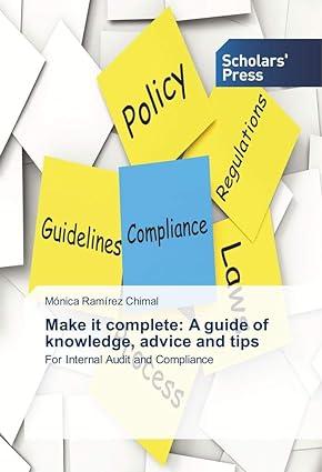 make it complete a guide of knowledge advice and tips for internal audit and compliance 1st edition mónica