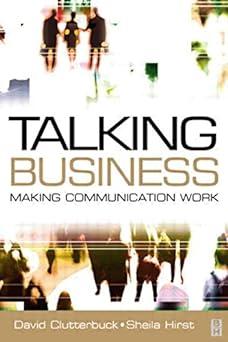 talking business making communication work 1st edition david clutterbuck, sheila hirst, stephanie cage
