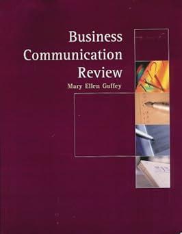 business communication review 1st edition marry elan guffcy 0324553927, 978-0324553925