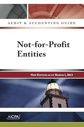 not for profit entities audit and accounting guide 1st edition aicpa 1937351971, 978-1937351977