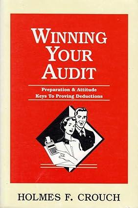 winning your audit prepare diligently be realistic then stand your ground 2nd edition holmes f. crouch