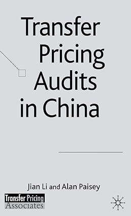 transfer pricing audits in china 2007th edition j. li, a. paisey 0230001963, 978-0230001961