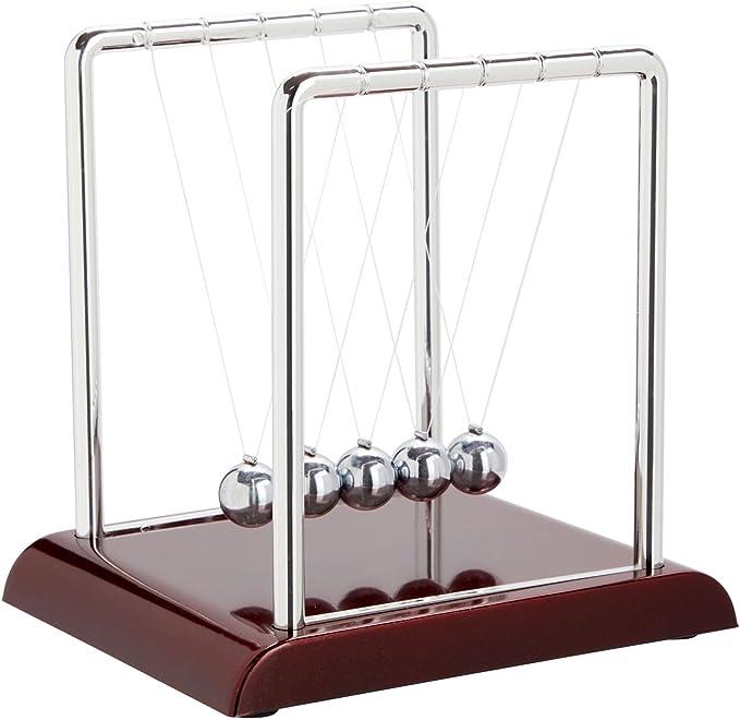 juvale newton's cradle balance pendulum physics learning desk toy  juvale b075s9v5wl