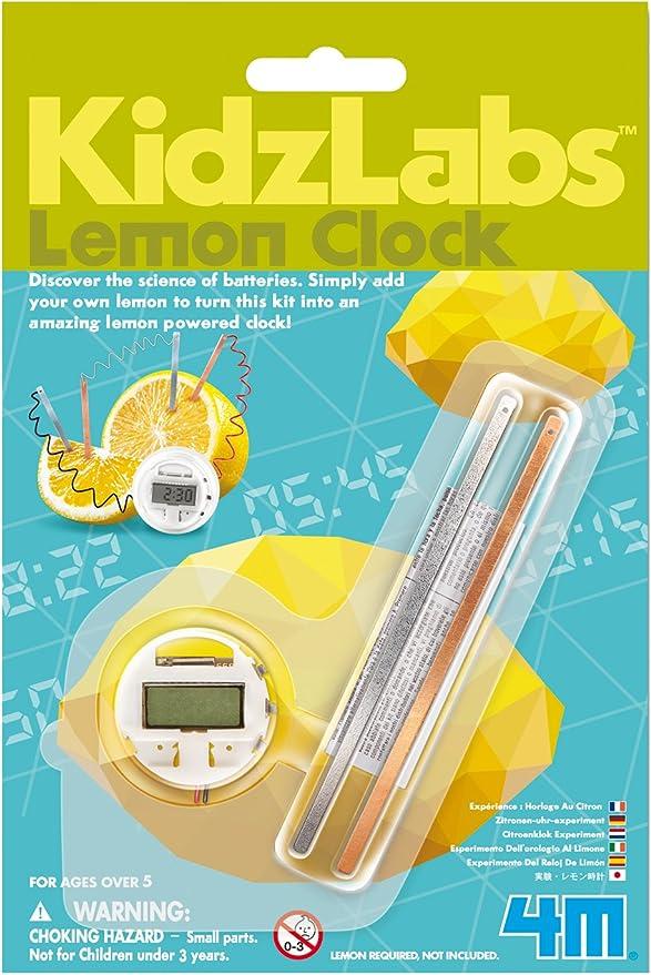 4m kidzlabs lemon powered clock, chemical electrical science lab experiment 4464 4m b007a3gnkq
