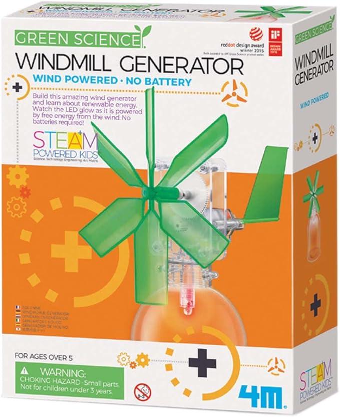 4m toysmith green science windmill generator kit 3649 4m b0016pbh9q