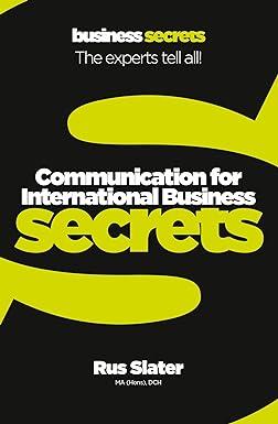 communication for international business secrets 1st edition rus slater 0008389888, 978-0008389888
