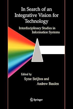 in search of an integrative vision for technology interdisciplinary studies in information systems 1st