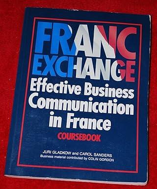 franc exchanges effective business communication in france course book 1st edition roger penfound, nigel
