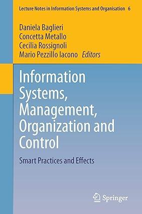 information systems management organization and control smart practices and effects 1st edition daniela