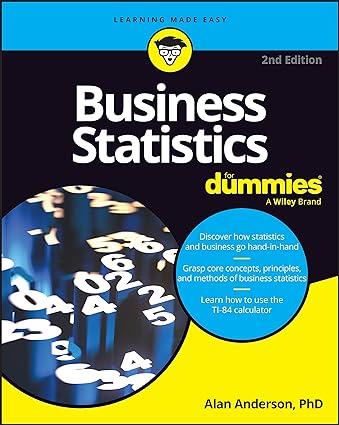 business statistics for dummies 2nd edition alan anderson 139421992x, 978-1394219926