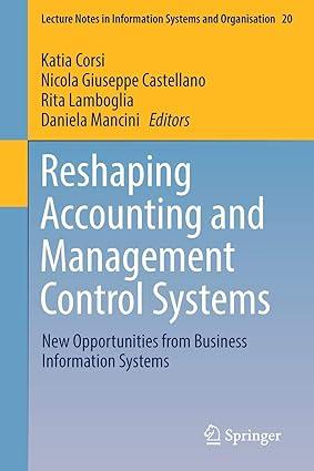 reshaping accounting and management control systems new opportunities from business information systems 1st