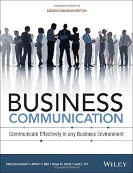 business communication communicate effectively in any business environment 2nd canadian edition marty