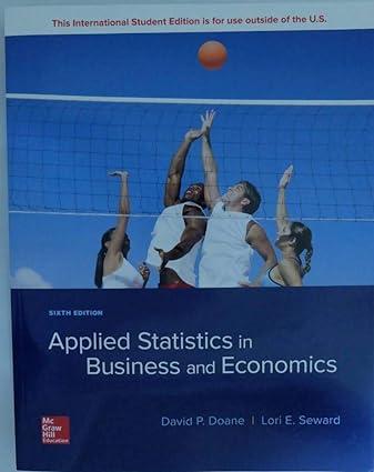 applied statistics business economics 6th edition1st edition doane 0534235387, 978-0534235383