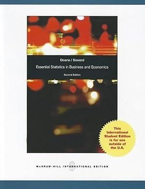 essential statistics in business and economics 2nd edition d.p. doane 0070165181, 978-0070165182