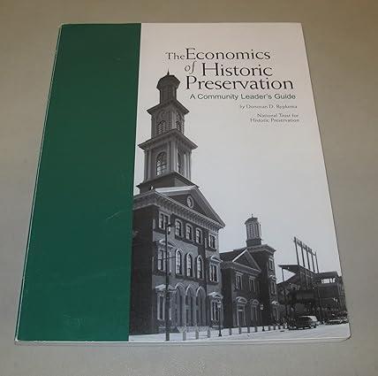 the economics of historic preservation a community leaders guide 2nd edition donovan d. rypkema 0891333886,