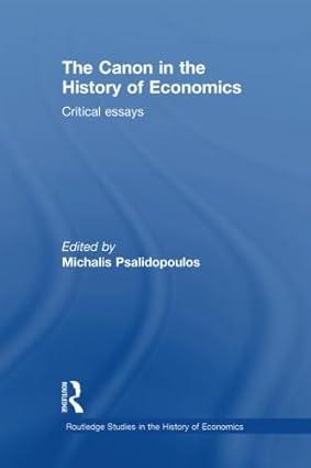 the canon in the history of economics 1st edition michalis psalidopoulos 1138007234, 978-1138007239