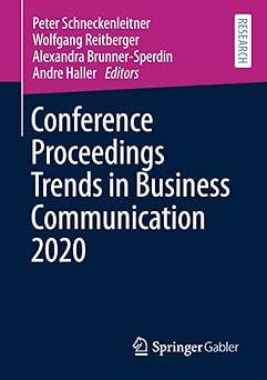 conference proceedings trends in business communication 2020 2020 edition peter schneckenleitner, wolfgang