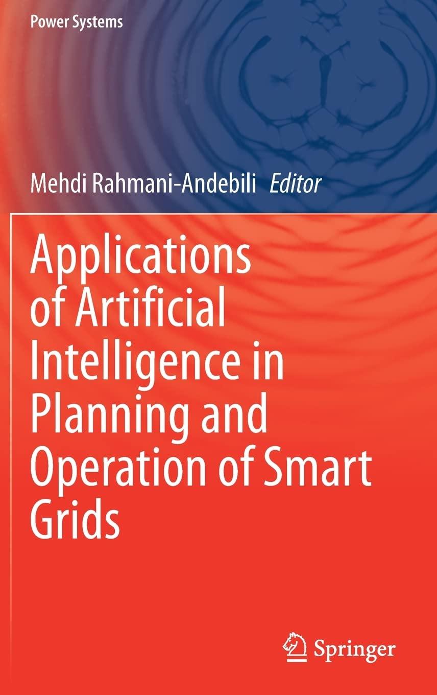 applications of artificial intelligence in planning and operation of smart grids 1st edition mehdi