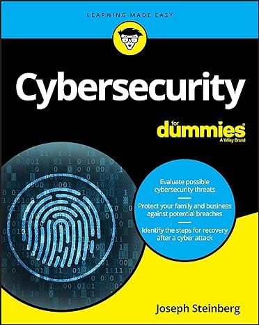 cybersecurity for dummies 1st edition joseph steinberg 1119560322, 978-1119560326