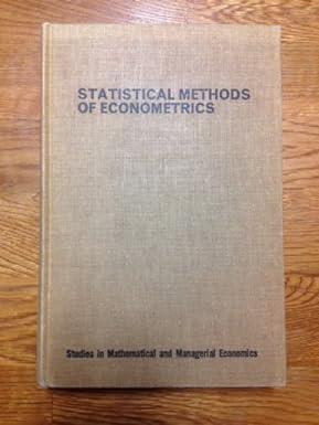 statistical methods of econometrics volume 6 1st edition edmond malinvaud, henri theil 0444854738,