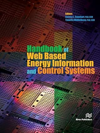 handbook of web based energy information and control systems 1st edition barney l. capehart, timothy
