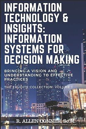 Information Technology And Insights Information Systems For Decision Making Bringing A Vision And Understanding To Effective Practices
