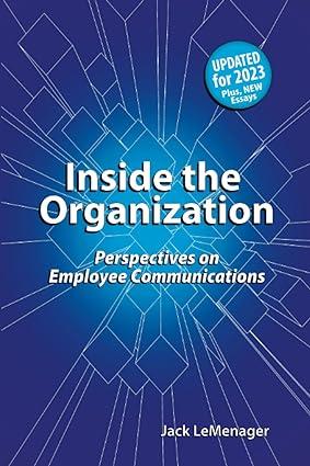 inside the organization perspectives on employee communications 1st edition jack lemenager 1460940695,