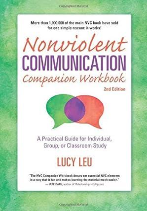 nonviolent communication companion workbook 2nd edition lucy leu 1892005298, 978-1892005298