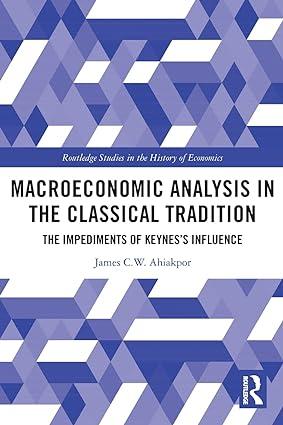 macroeconomic analysis in the classical tradition the impediments of keynes’s influence 1st edition james c