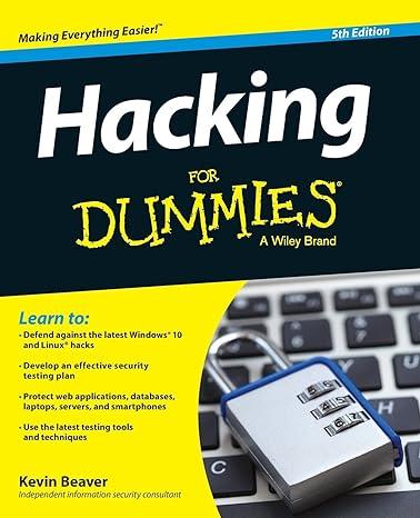hacking for dummies 5th edition kevin beaver 1119154685, 978-1119154686