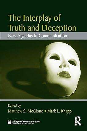 the interplay of truth and deception new agendas in communication 1st edition matthew s. mcglone 0415995671,
