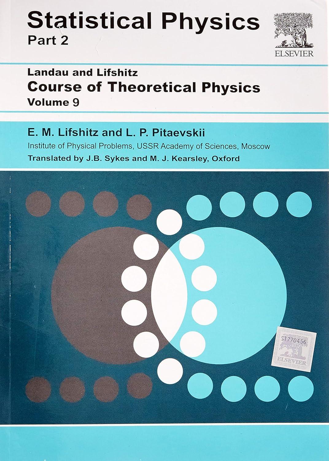 statistical physics course of theoretical physics part 2 vol. 9 1st edition landau e. m. lifshitz , l. p.